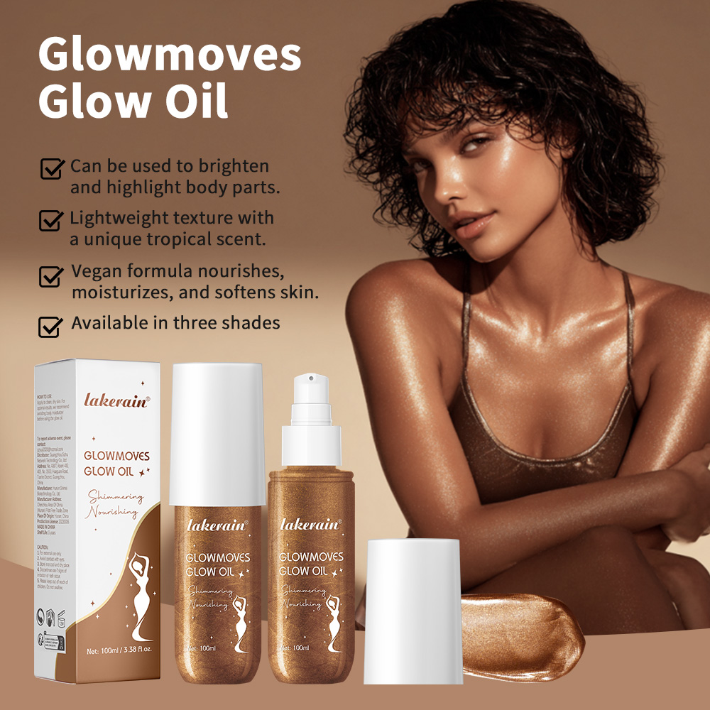 Body Shimmer Lotion - Aceite Corporal Lakerain Glowmotions 100ml, Hidratante