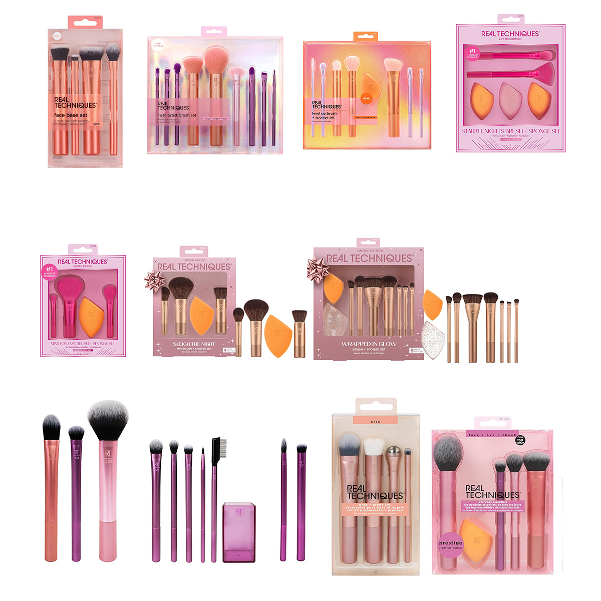 Beauty Makeup Background - Juego completo de brochas de maquillaje