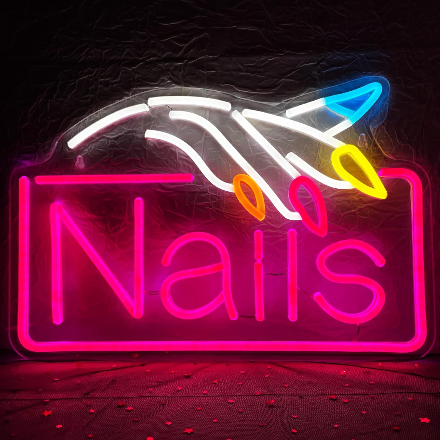 Beauty Makeup Store - Letrero de neón para uñas, luz