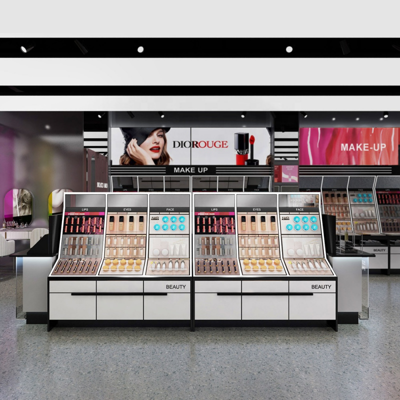 Mesa de mostrador de venta al  - Beauty Makeup Store reseña y precio