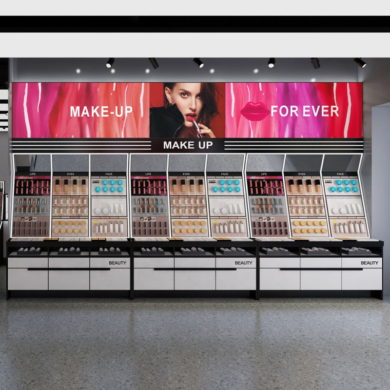 Mesa de mostrador de venta al  - Beauty Makeup Store reseña y precio