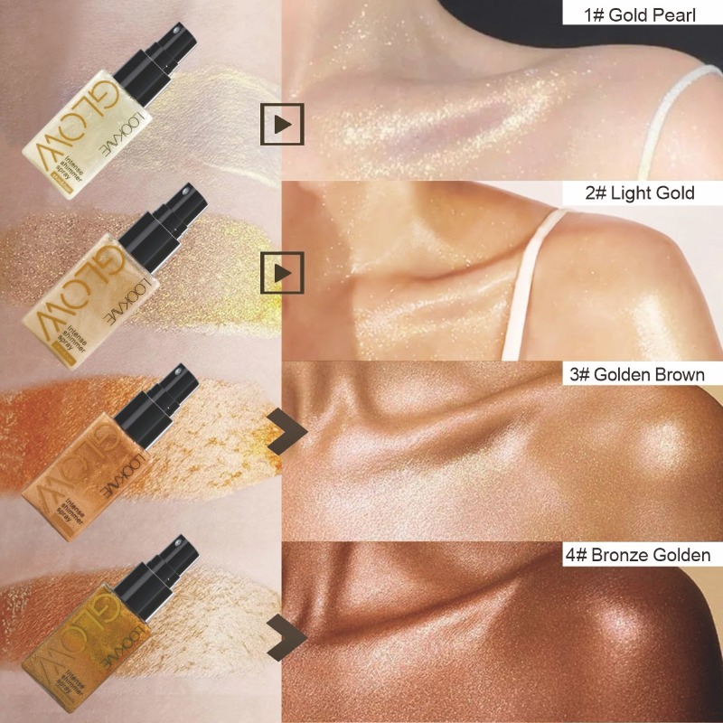 Spray de aceite brillante, res - Body Shimmer Lotion reseña y precio