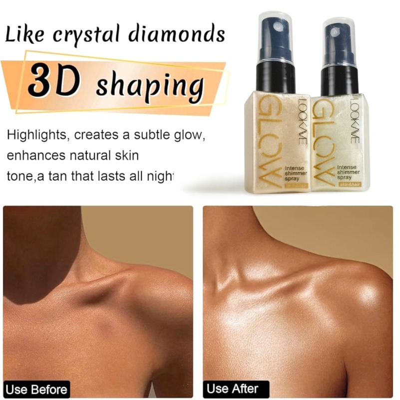 Spray de aceite brillante, res - Body Shimmer Lotion reseña y precio