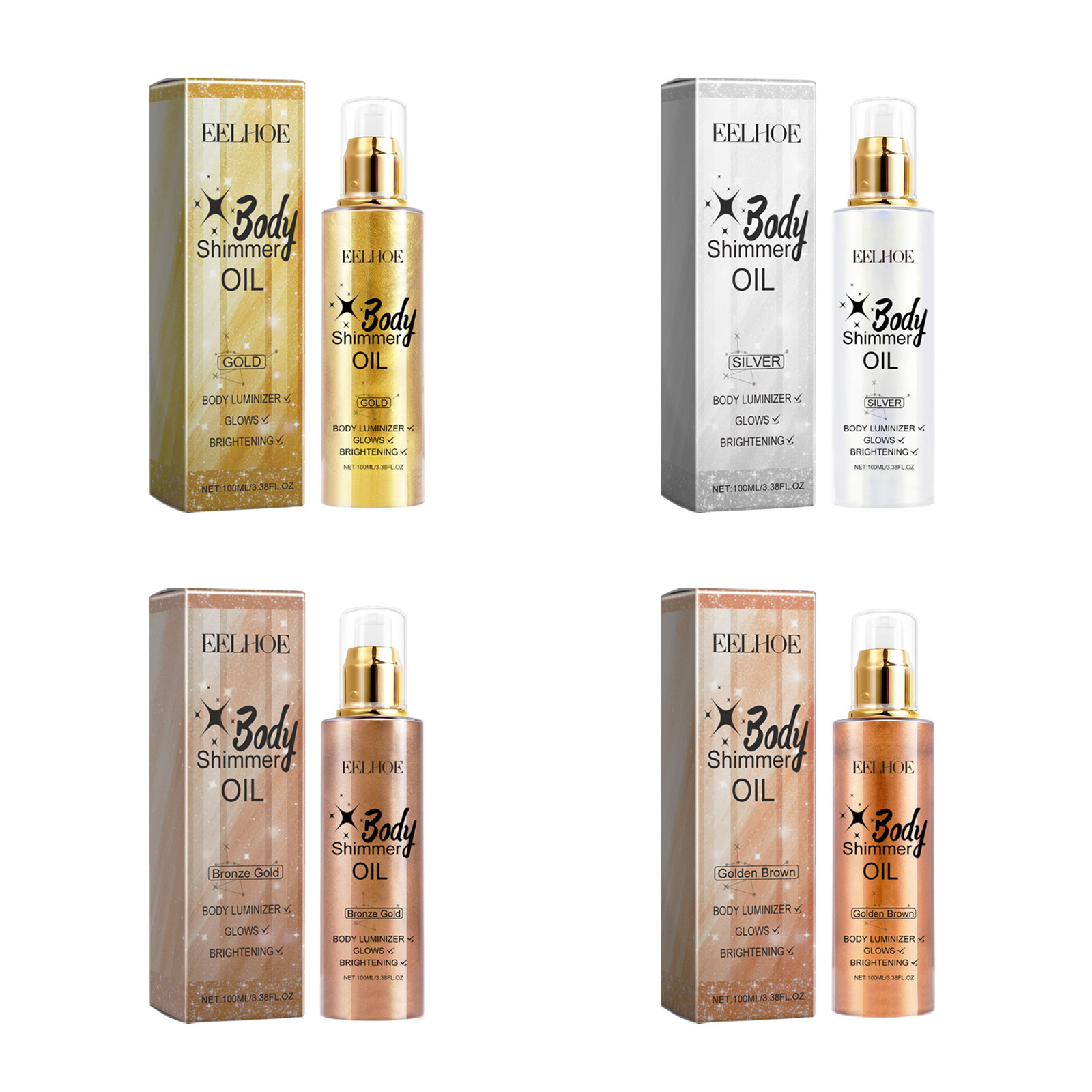 EELHOE-Aceite Corporal 3D con  - Body Shimmer Lotion reseña y precio