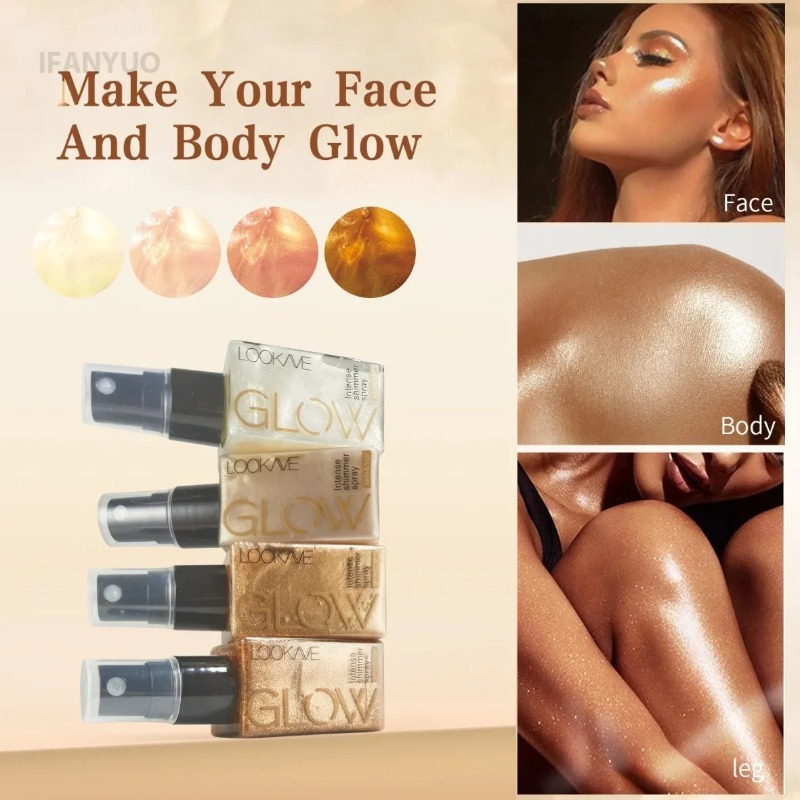 Spray de brillo nacarado, acei - Body Shimmer Lotion reseña y precio