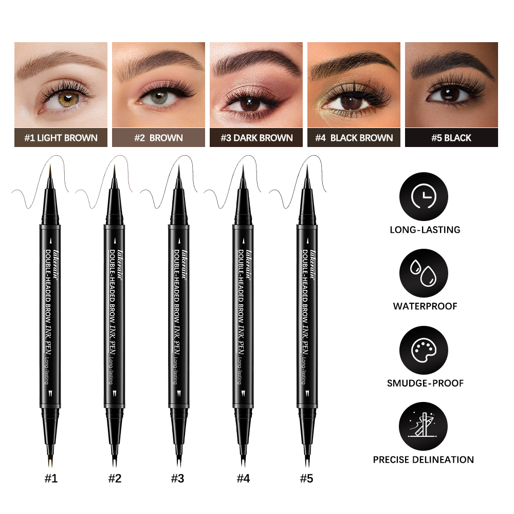 Lápiz de cejas 2 en 1, lápiz d - Beauty Makeup Background reseña y precio