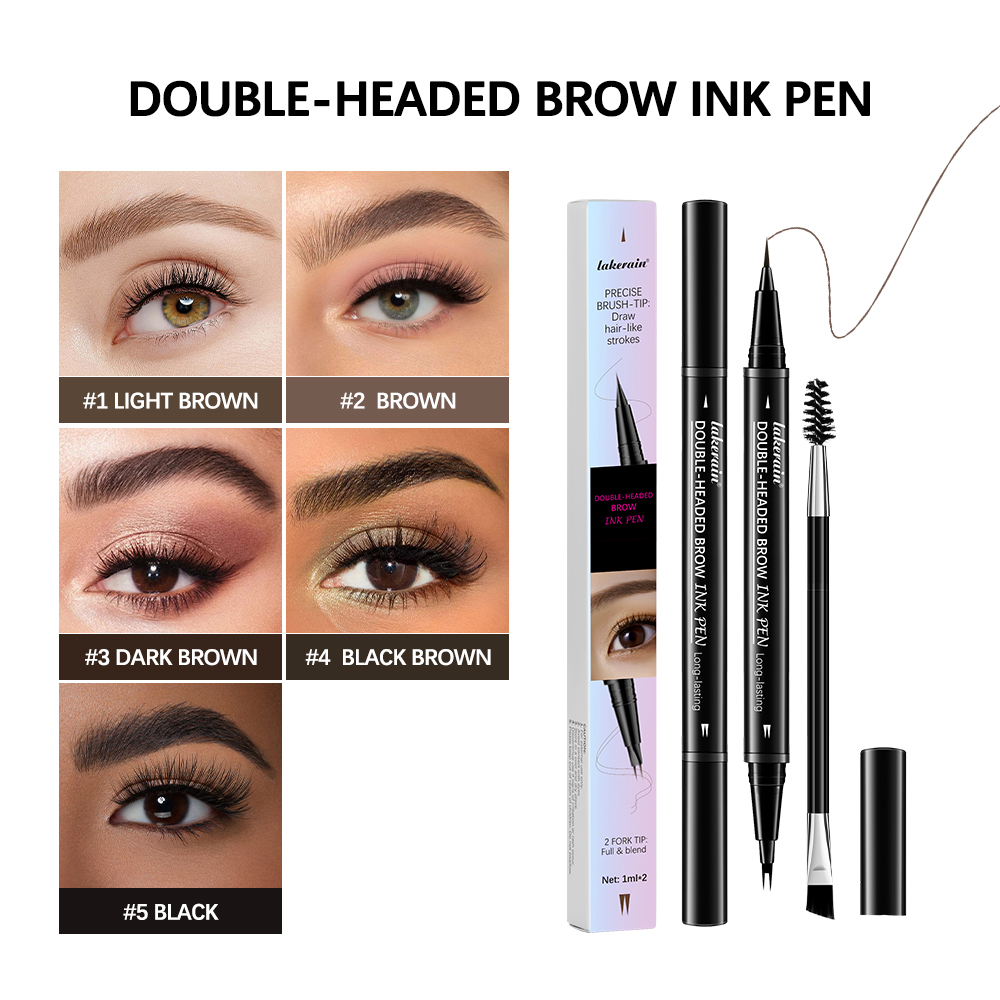 Lápiz de cejas 2 en 1, lápiz d - Beauty Makeup Background reseña y precio
